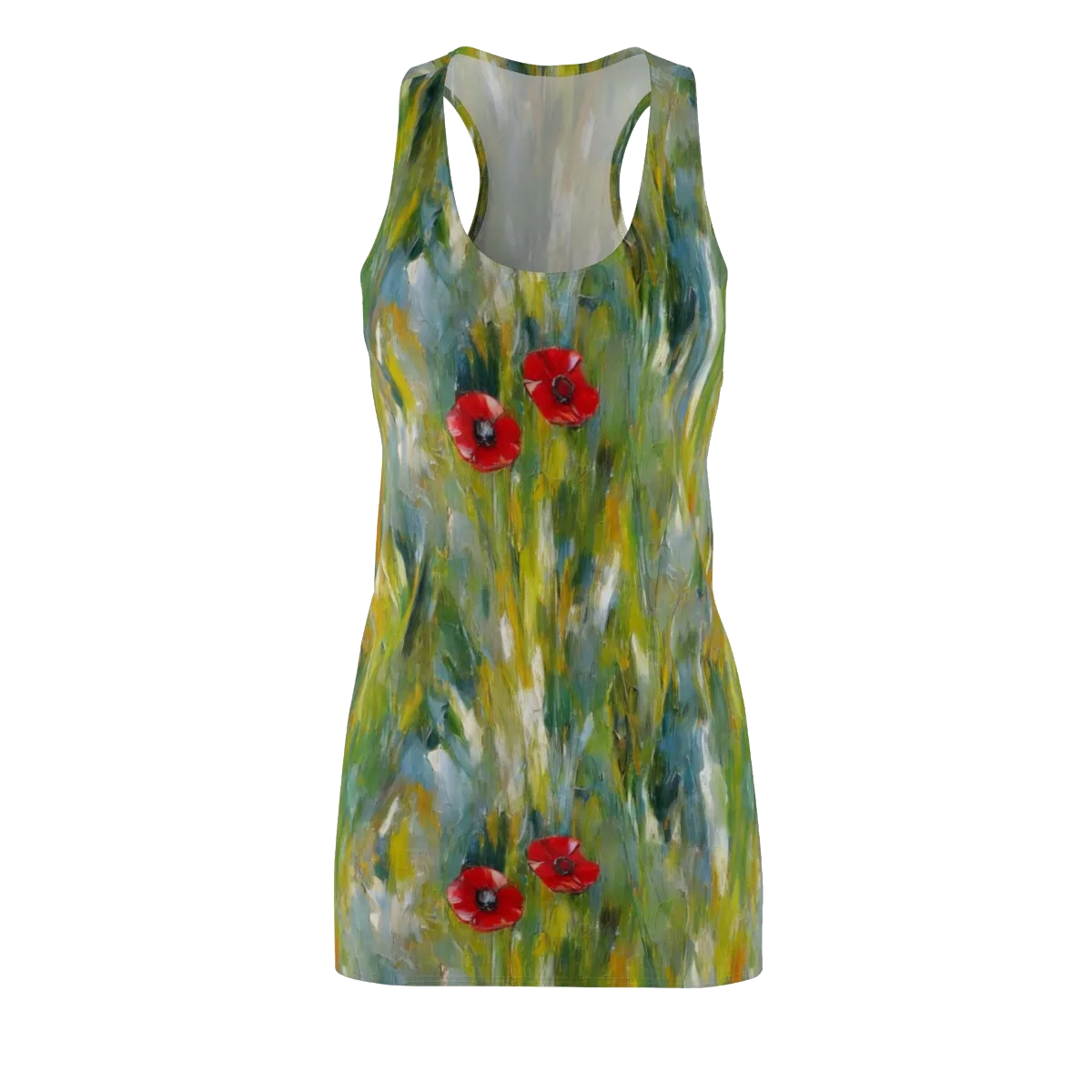 Poppy Impression on Racerback Dress — Front