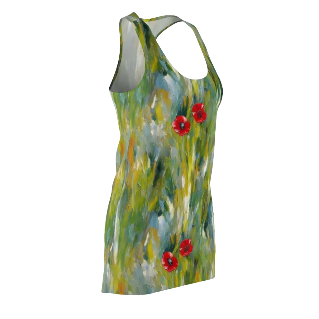 Poppy Impression on Racerback Dress — Front Side