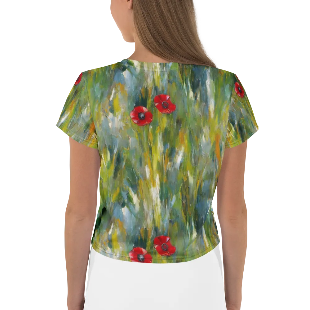 Poppy Impression on Crop Tee — Back