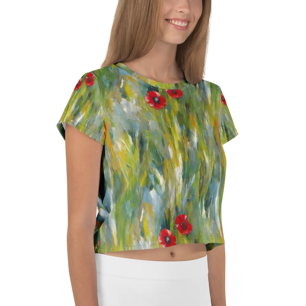 Poppy Impression on Crop Tee — Right