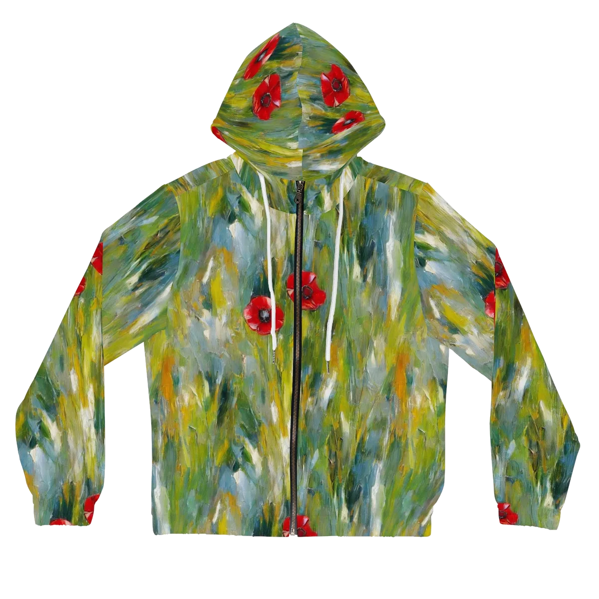 Poppy Impression on Women's Full-Zip Hoodie — Front