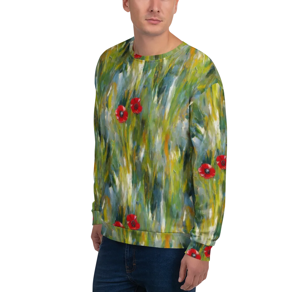 Poppy Impression on Sweatshirt — Left Front