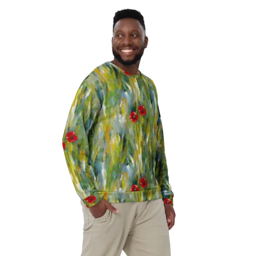Poppy Impression on a Sweatshirt