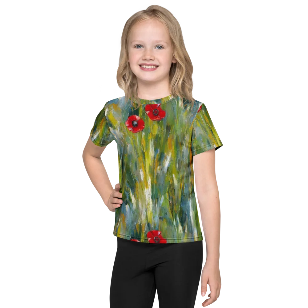 Poppy Impression on Kids Crew Neck T-Shirt — Front