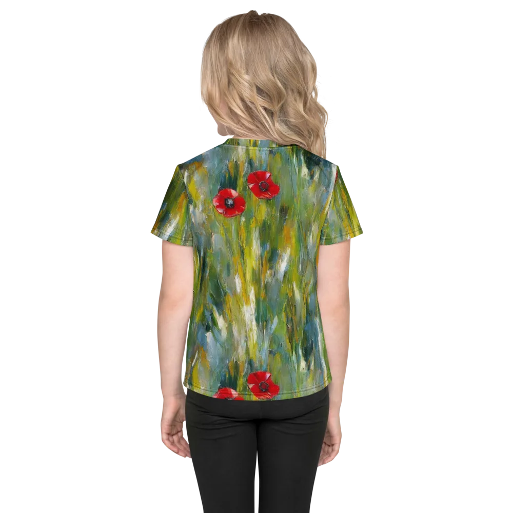 Poppy Impression on Kids Crew Neck T-Shirt — Back