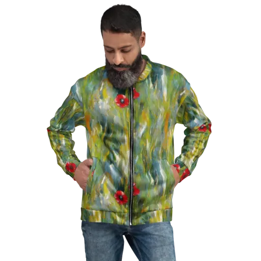 Poppy Impression on a Bomber Jacket