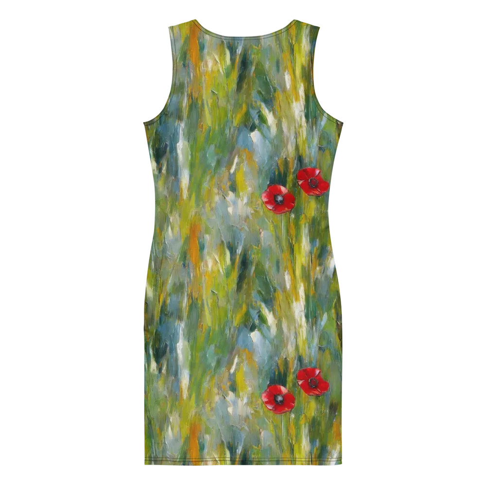 Poppy Impression on Bodycon Dress — Back