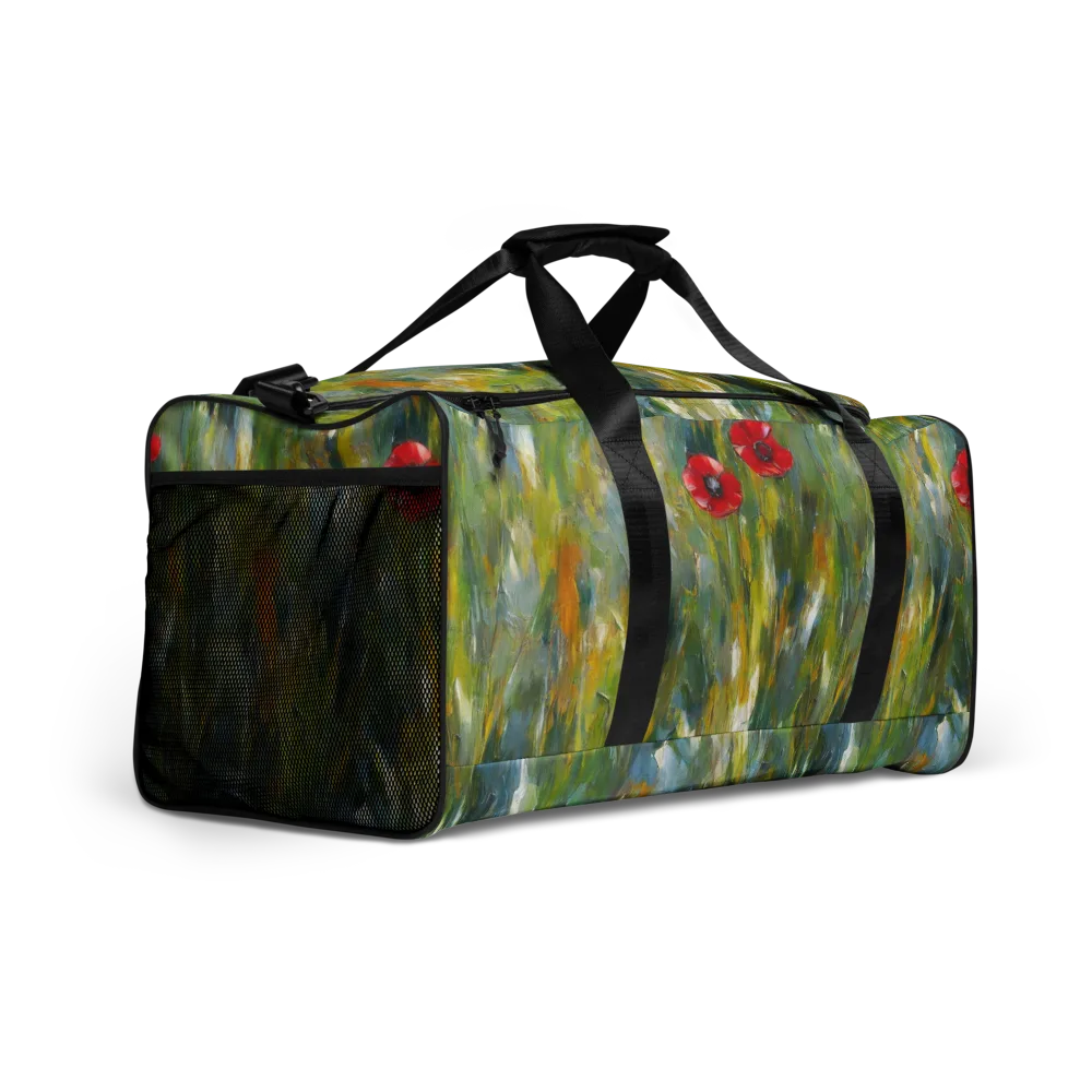 Poppy Impression on Duffle Bag — Right Front