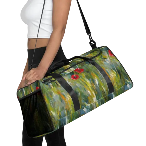 Poppy Impression on a Duffle Bag