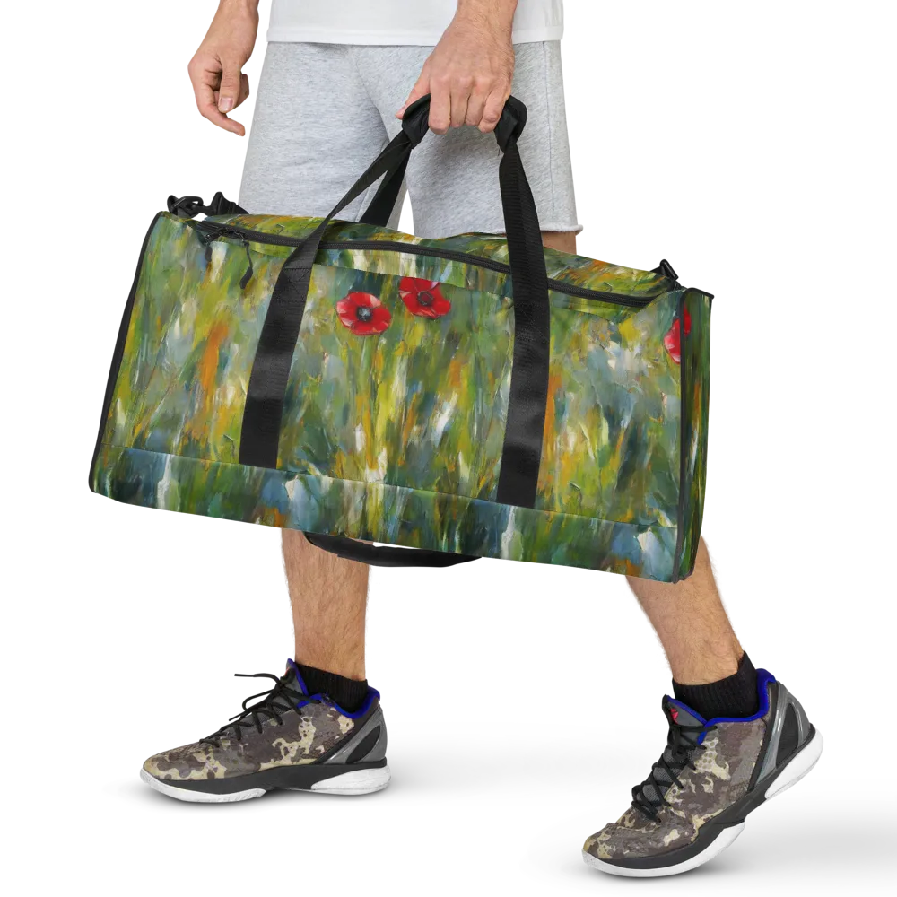 Poppy Impression on Duffle Bag — Front