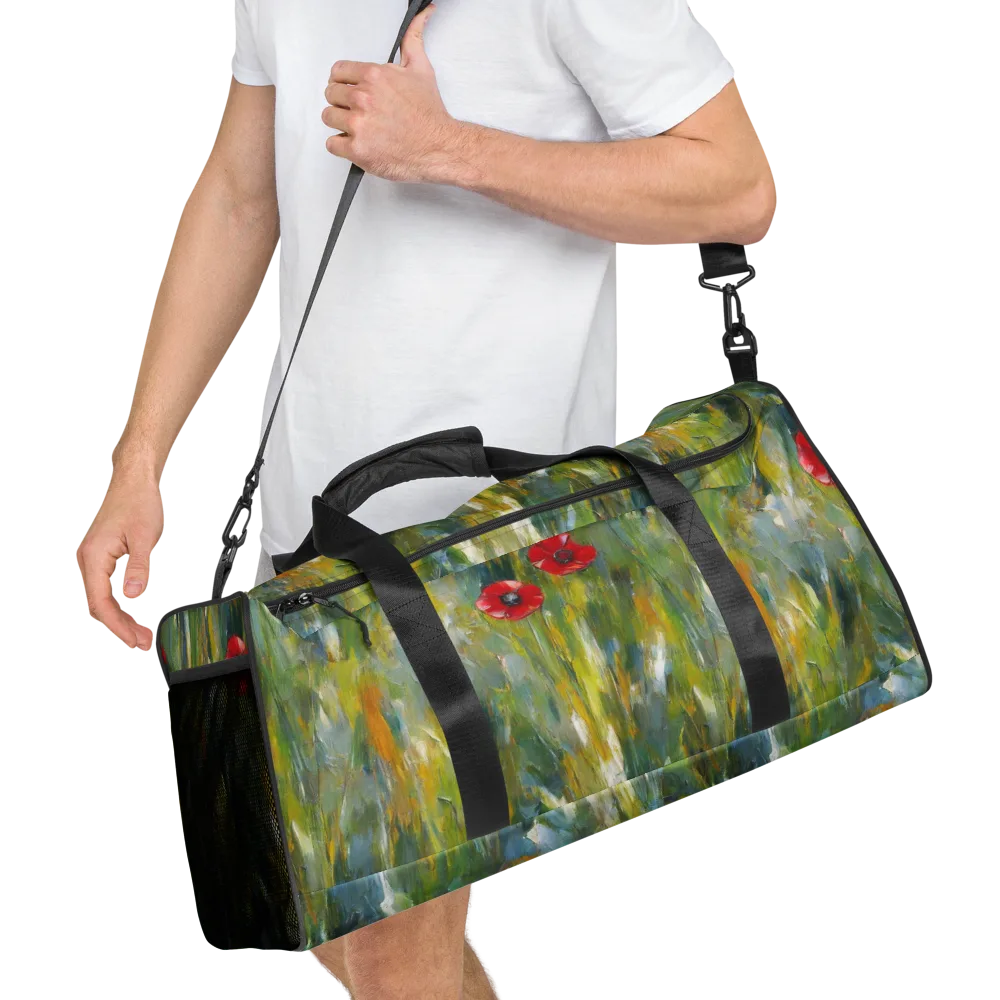 Poppy Impression on Duffle Bag — Right Front
