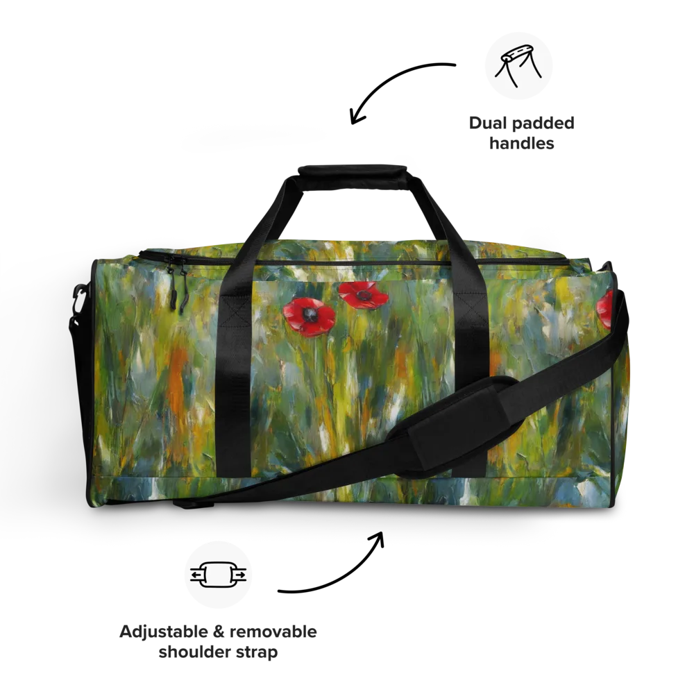 Poppy Impression on Duffle Bag — Front