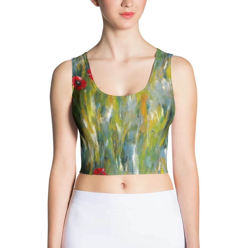 Poppy Impression on Crop Top — Front