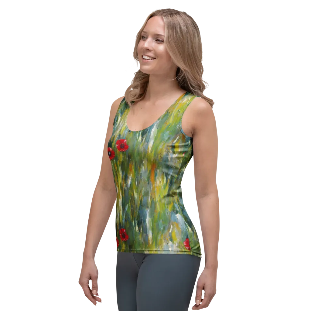 Poppy Impression on Women's Tank Top — Left Front
