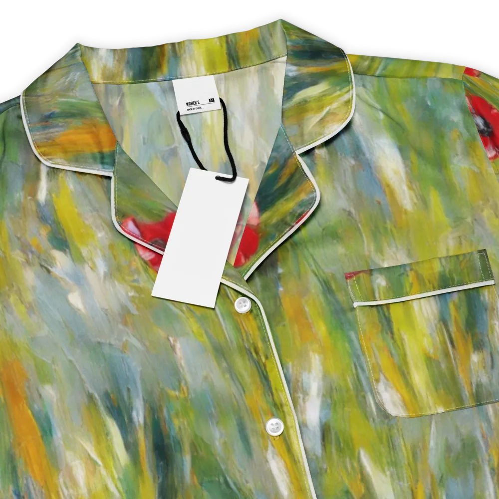 Poppy Impression on Women's Short Sleeve Pajama Top — Product details