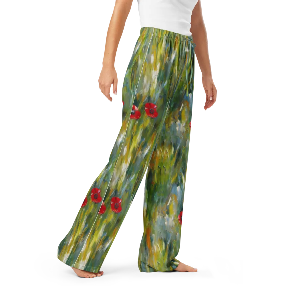 Poppy Impression on Women's Pajama Pants — Right Front