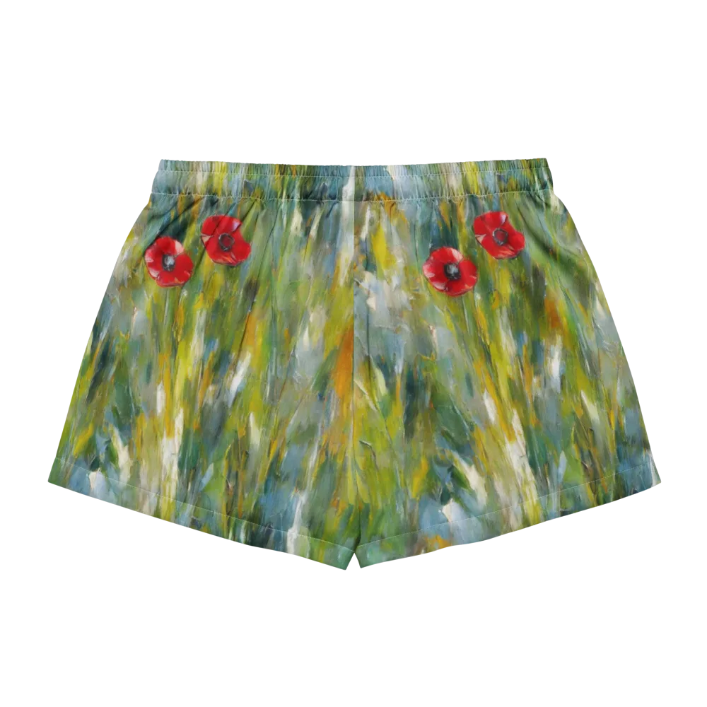 Poppy Impression on Women's Pajama Shorts — Back