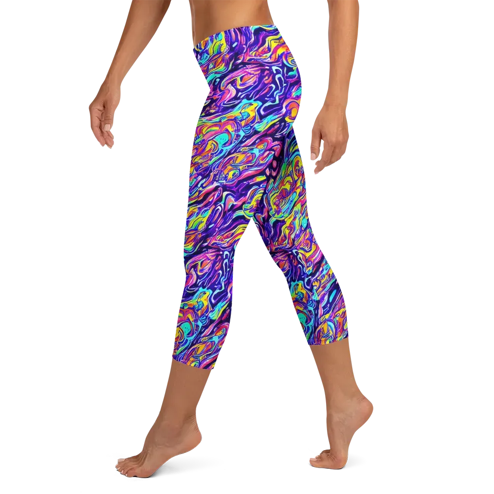 Luminous Melt on Capri Leggings — Left