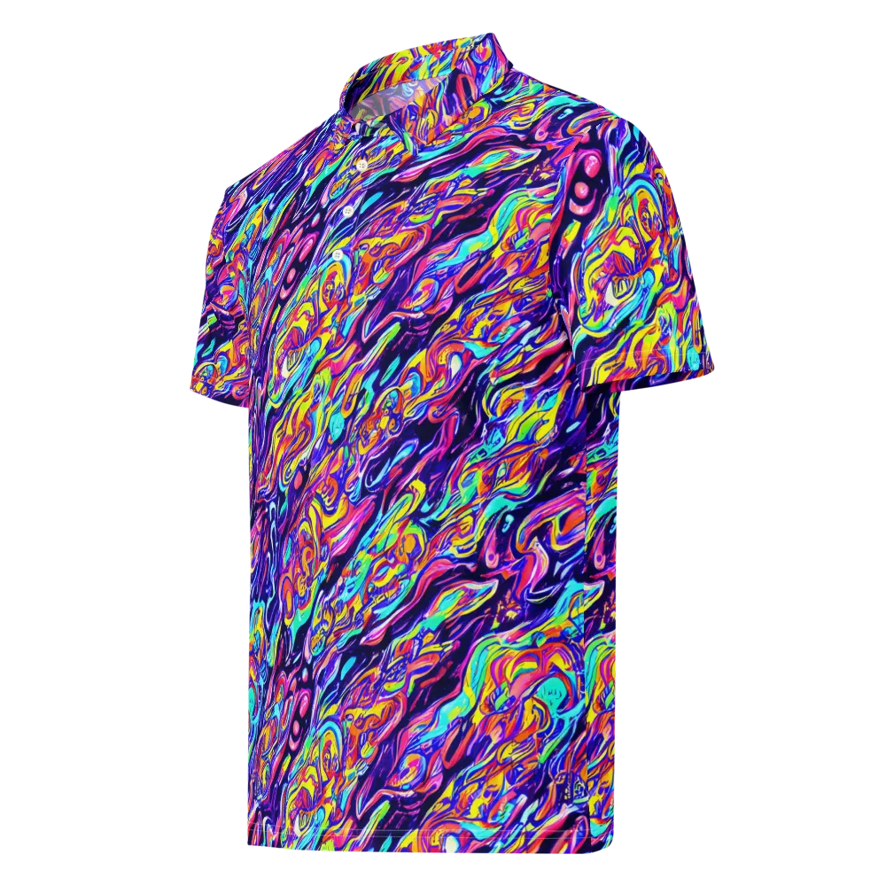 Luminous Melt on Men's Slim Fit Polo Shirt — Left Front