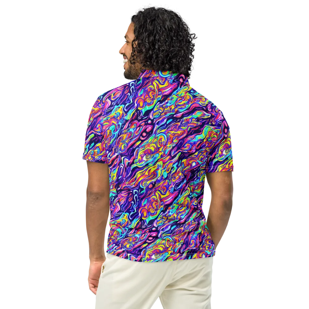 Luminous Melt on Men's Slim Fit Polo Shirt — Back