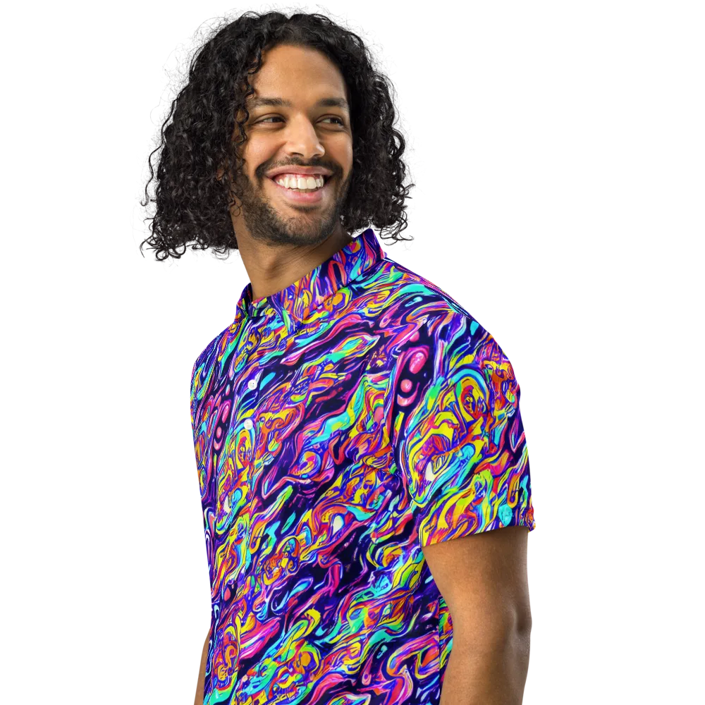 Luminous Melt on Men's Slim Fit Polo Shirt — Left Front