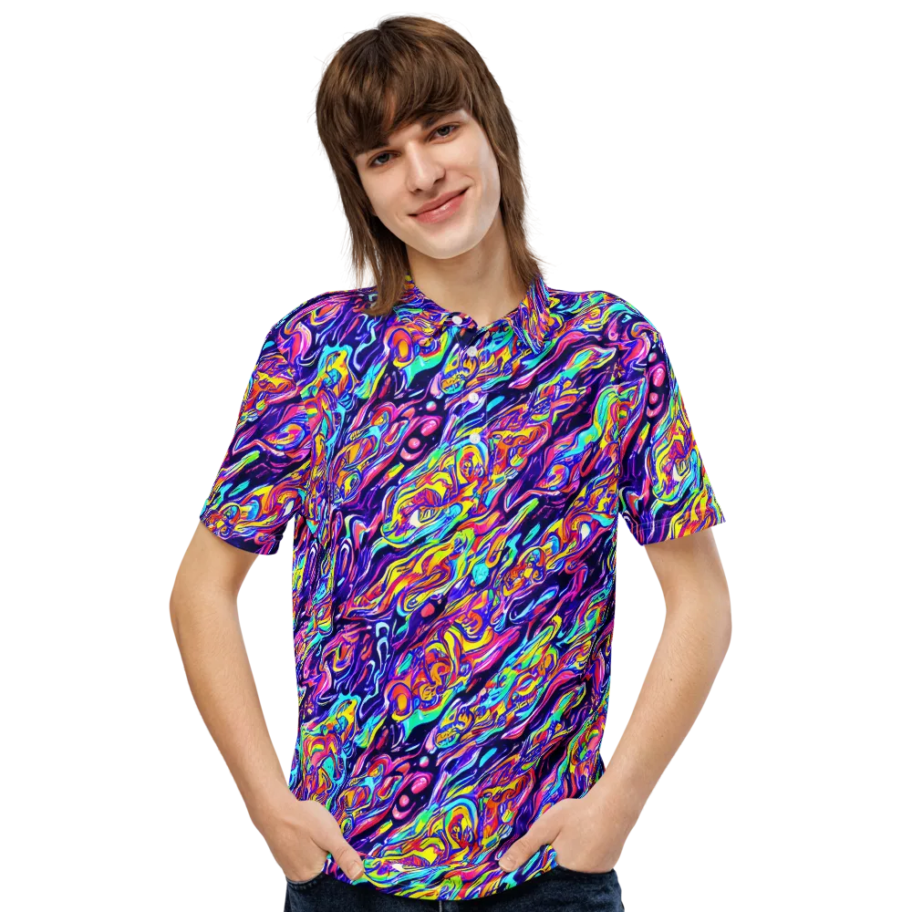 Luminous Melt on Men's Slim Fit Polo Shirt — Front