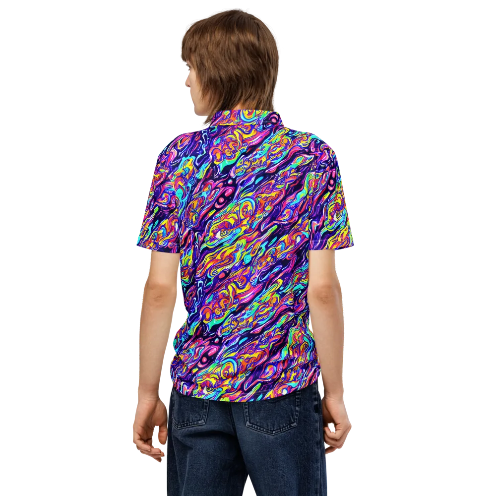 Luminous Melt on Men's Slim Fit Polo Shirt — Back