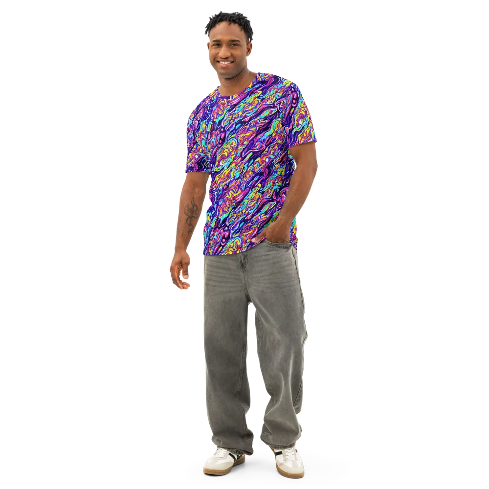 Luminous Melt on Men's Cotton Crew Neck T-Shirt — Front