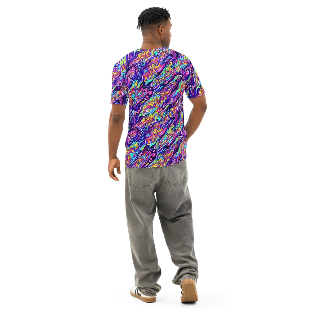 Luminous Melt on Men's Cotton Crew Neck T-Shirt — Back