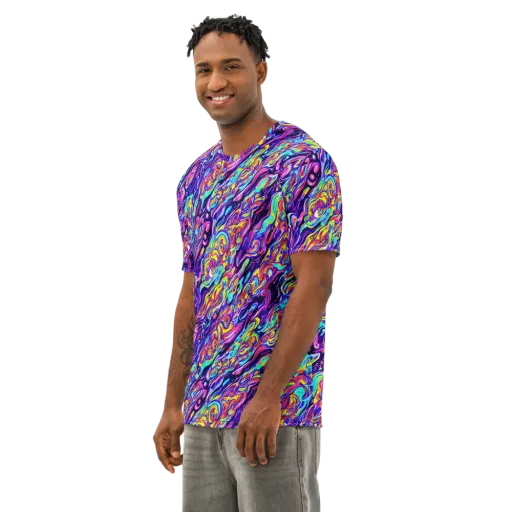 Luminous Melt on a Men's Cotton Crew Neck T-Shirt