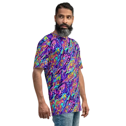 Luminous Melt on a Men's Crew Neck T-Shirt