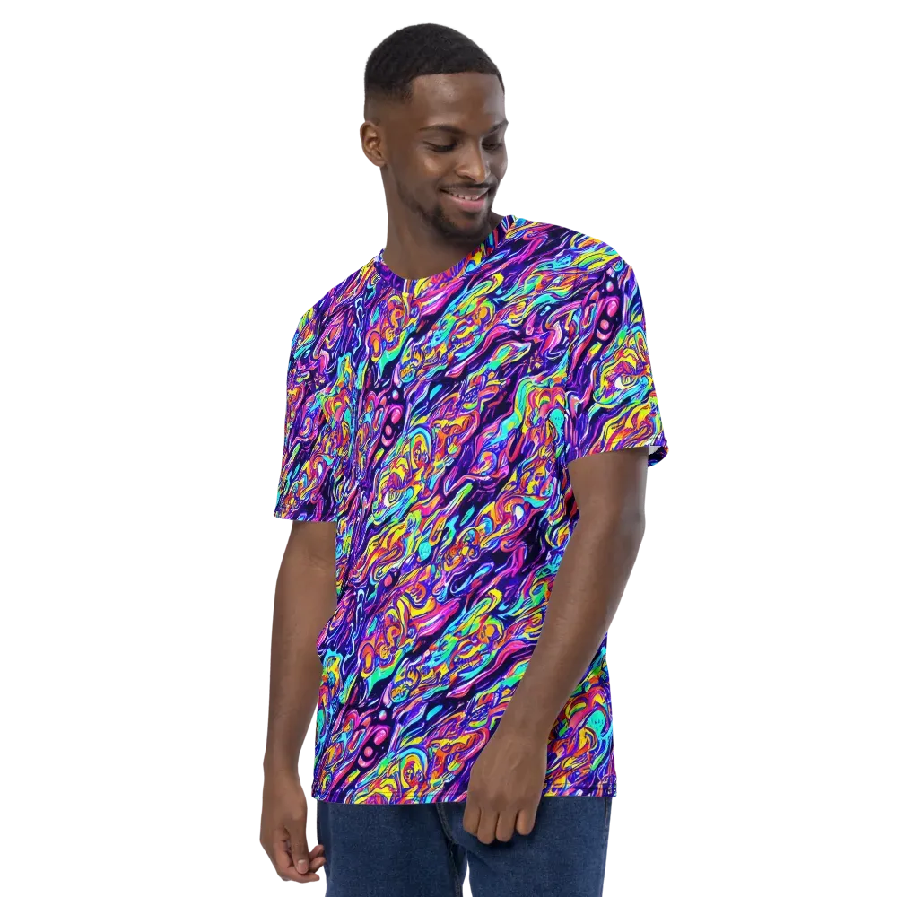 Luminous Melt on Men's Crew Neck T-Shirt — Left