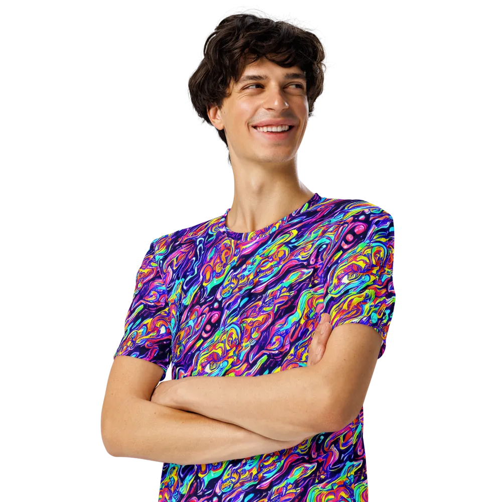 Luminous Melt on Men's Crew Neck T-Shirt — Left Front