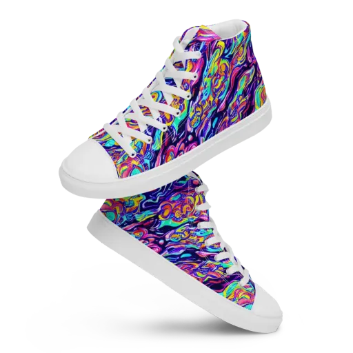 Luminous Melt on a Men's High Top Canvas Shoes