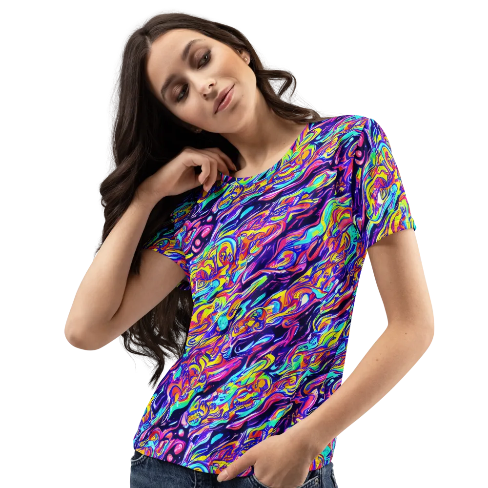 Luminous Melt on Women's Crew Neck T-Shirt — Left Front