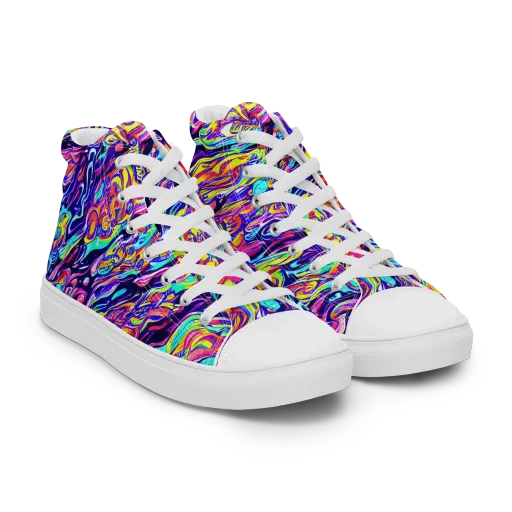 Luminous Melt on a Women's High Top Canvas Shoes