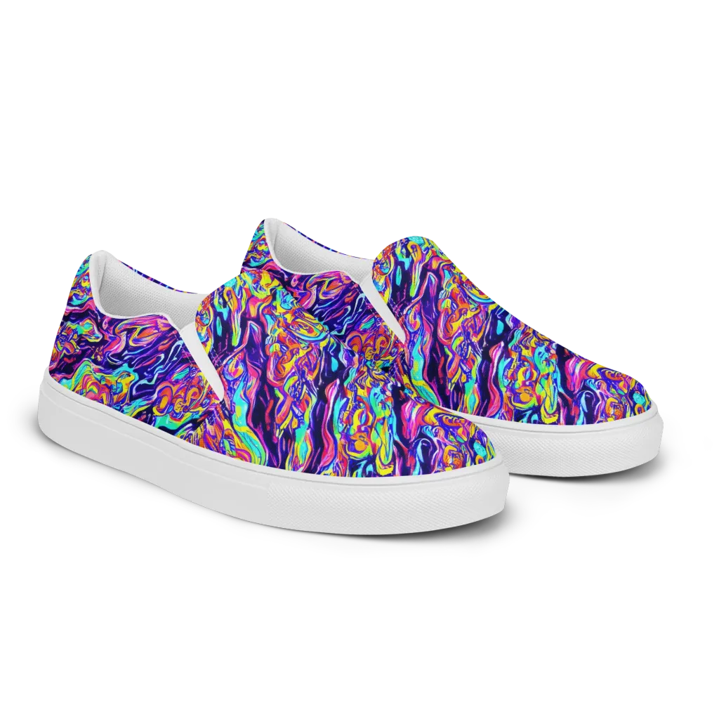Luminous Melt on Men's Slip-On Canvas Shoes — Right Front