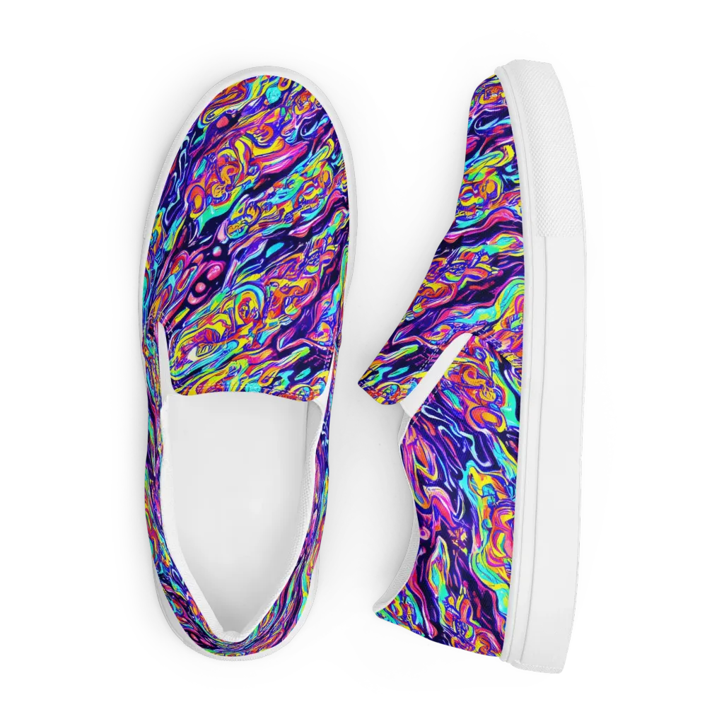 Luminous Melt on Men's Slip-On Canvas Shoes — Front