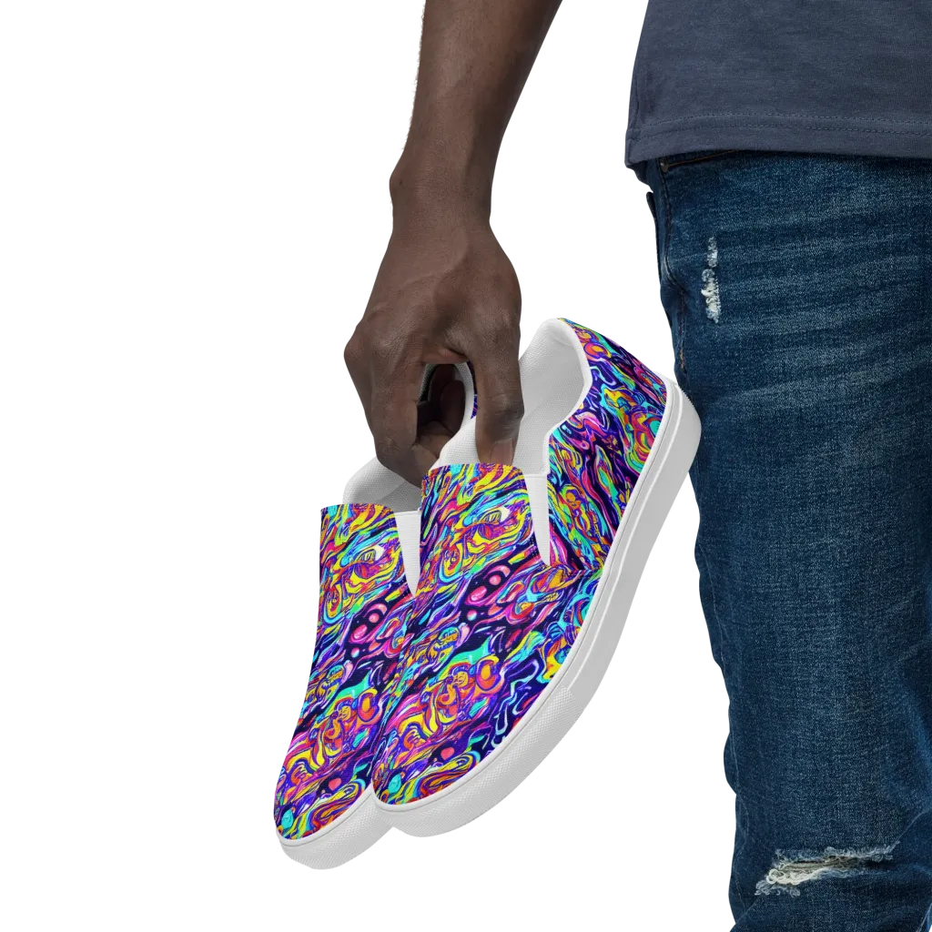 Luminous Melt on Men's Slip-On Canvas Shoes — Left Front