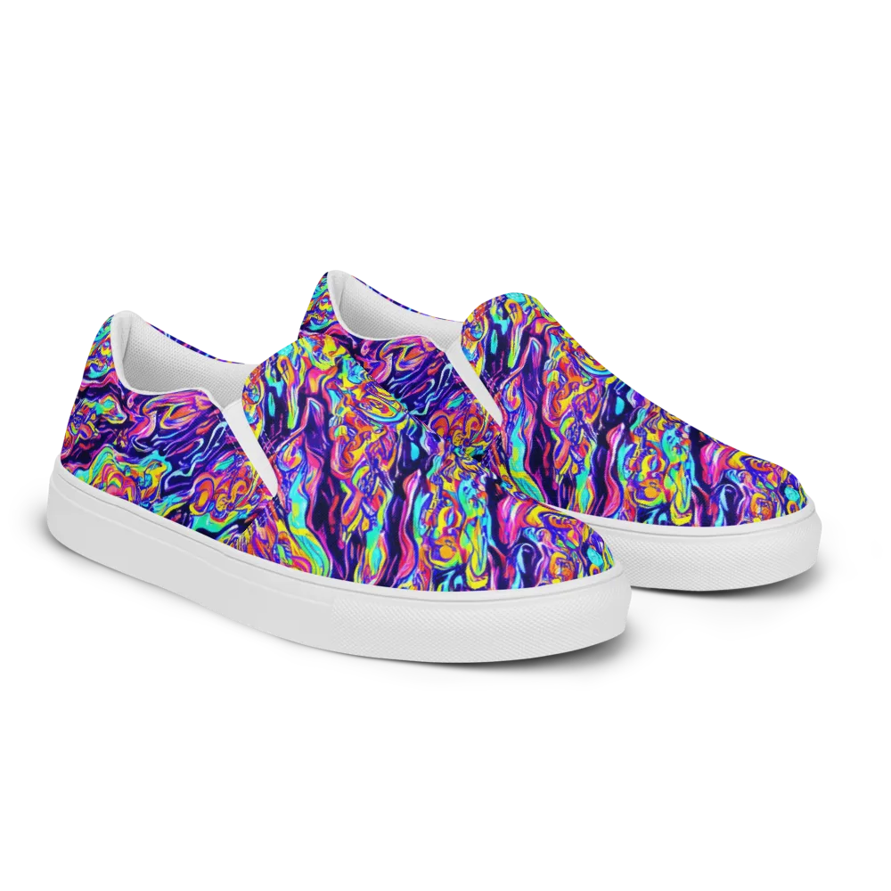 Luminous Melt on Women's Slip-On Canvas Shoes — Right Front