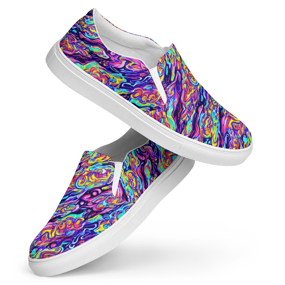 Luminous Melt on Women's Slip-On Canvas Shoes — Front