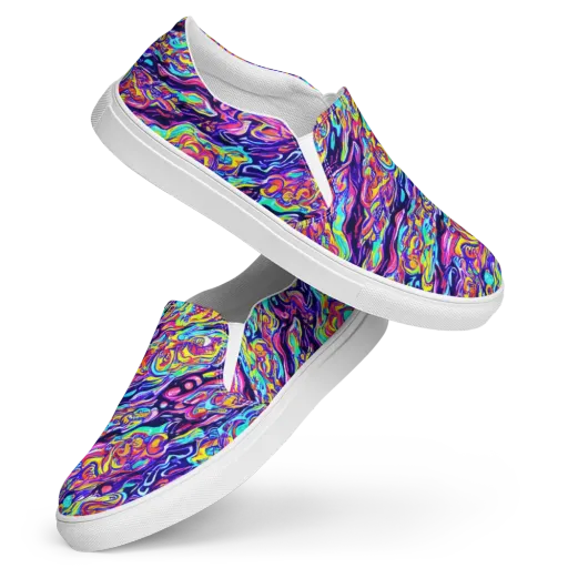 Luminous Melt on a Women's Slip-On Canvas Shoes