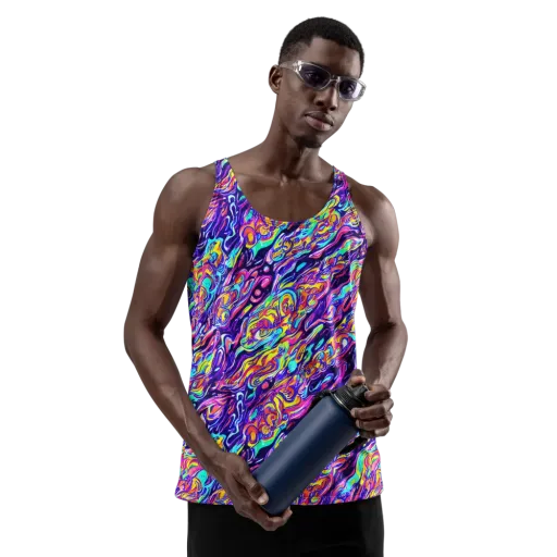 Luminous Melt on a Men's Tank Top