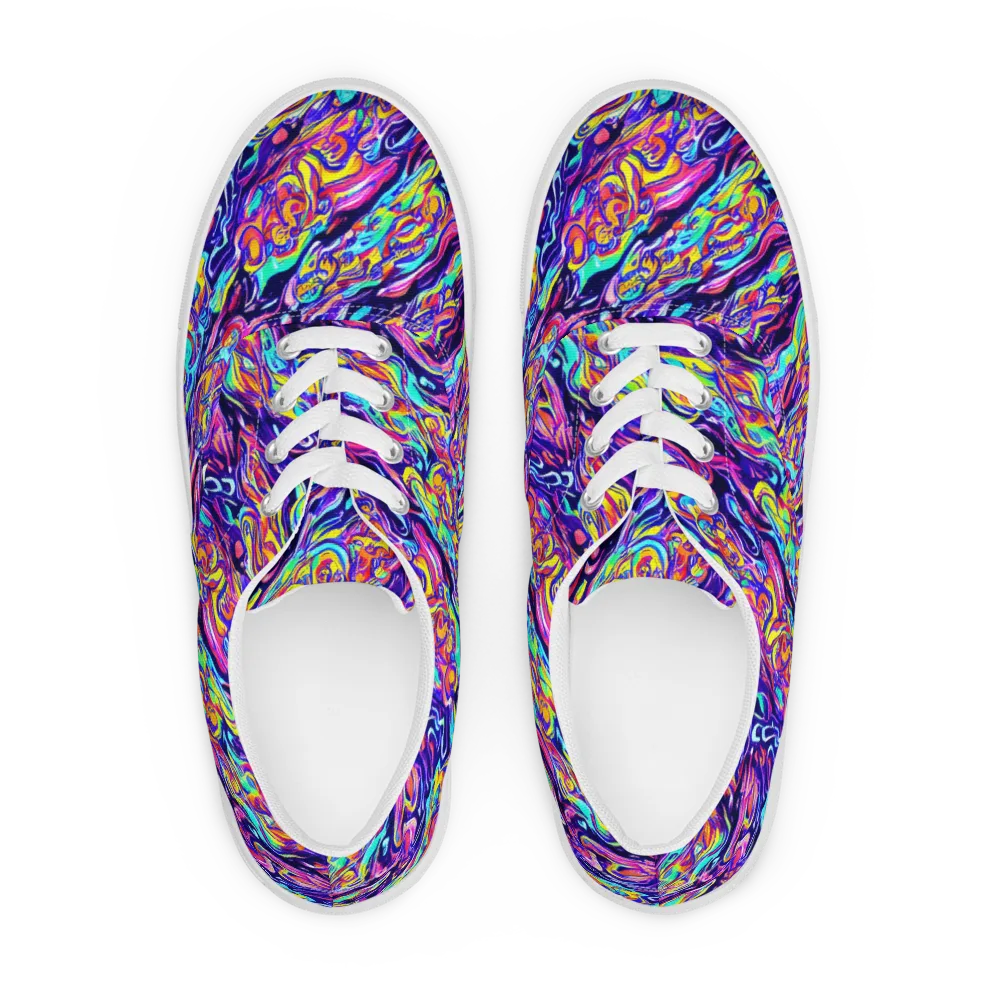 Luminous Melt on Men's Lace-Up Canvas Shoes — Front
