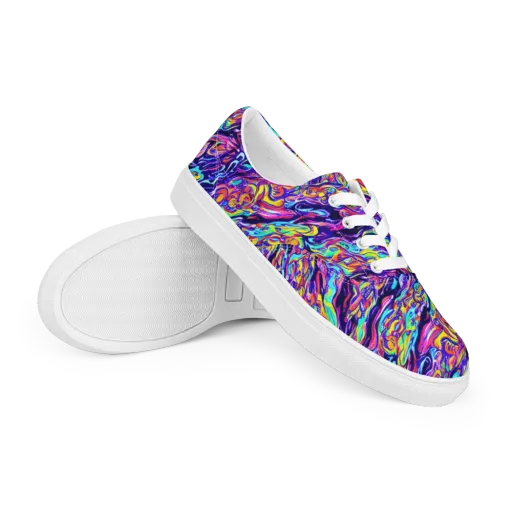 Luminous Melt on a Men's Lace-Up Canvas Shoes