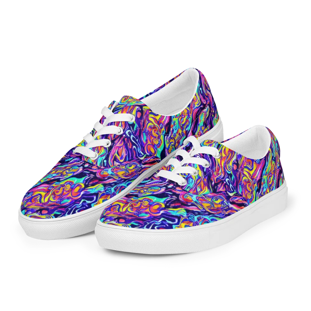 Luminous Melt on Men's Lace-Up Canvas Shoes — Left Front