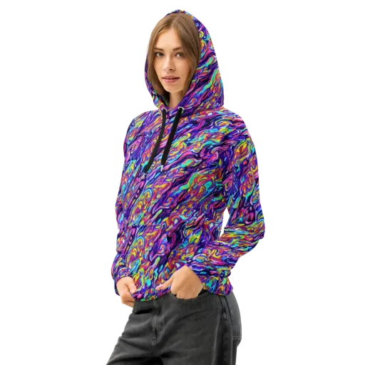 Luminous Melt on a Cotton Hoodie