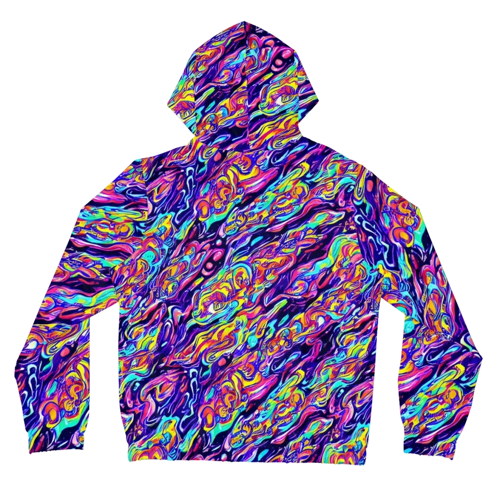 Luminous Melt on Women's Full-Zip Hoodie — Back