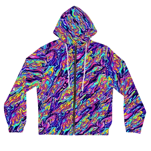 Luminous Melt on a Women's Full-Zip Hoodie