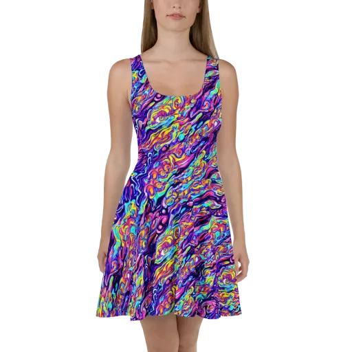 Luminous Melt on a Skater Dress